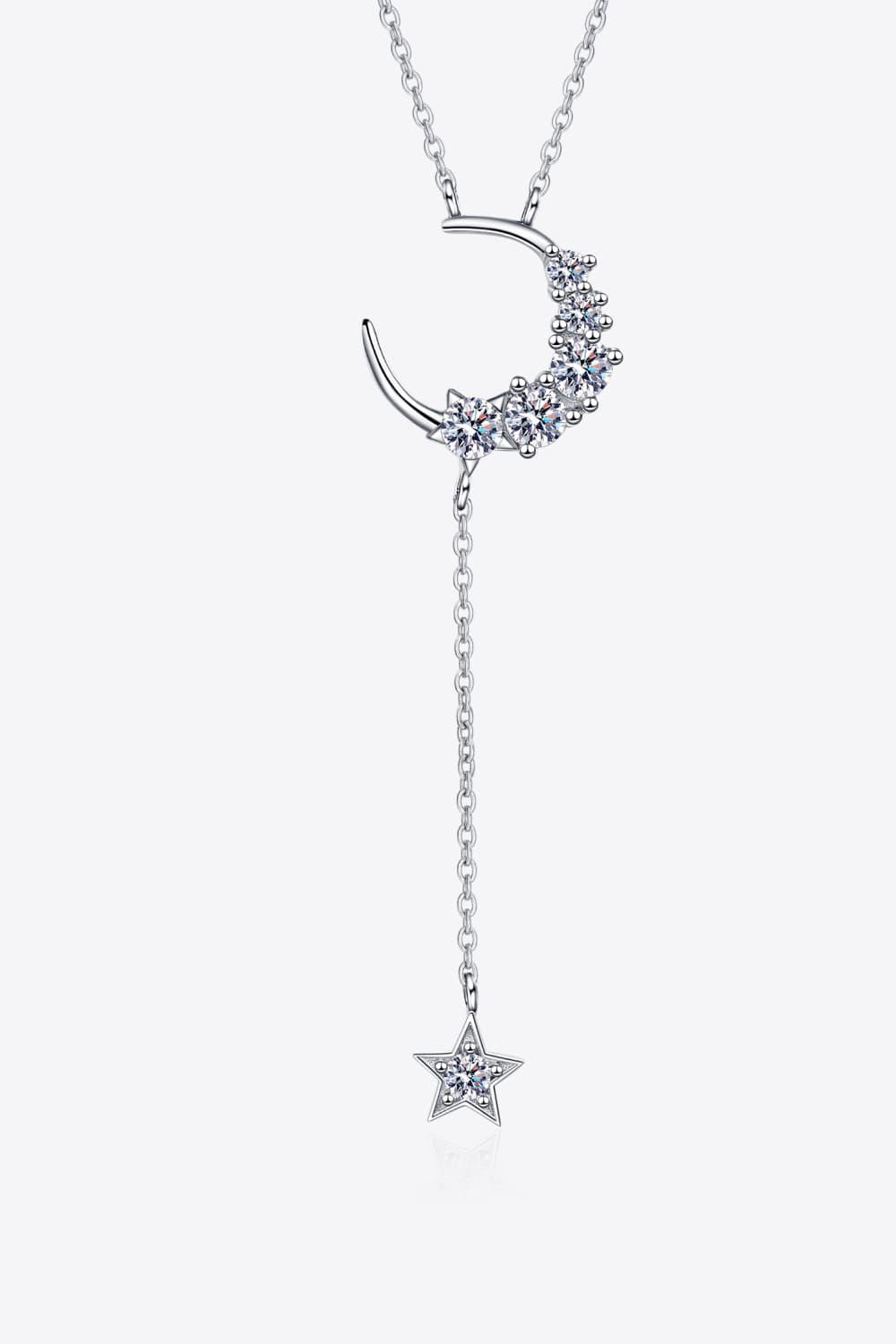 Star & Moon Moissanite Necklace Carauana Store