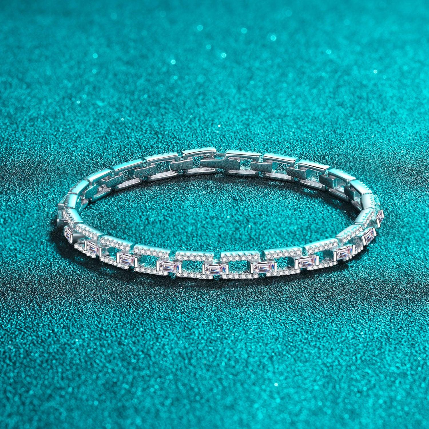 3.2 Carat Moissanite 925 Sterling Silver Bracelet Carauana Store