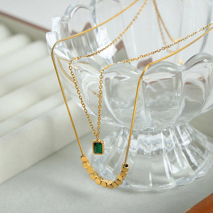 18K Gold-Plated Double-Layered Necklace Carauana Store