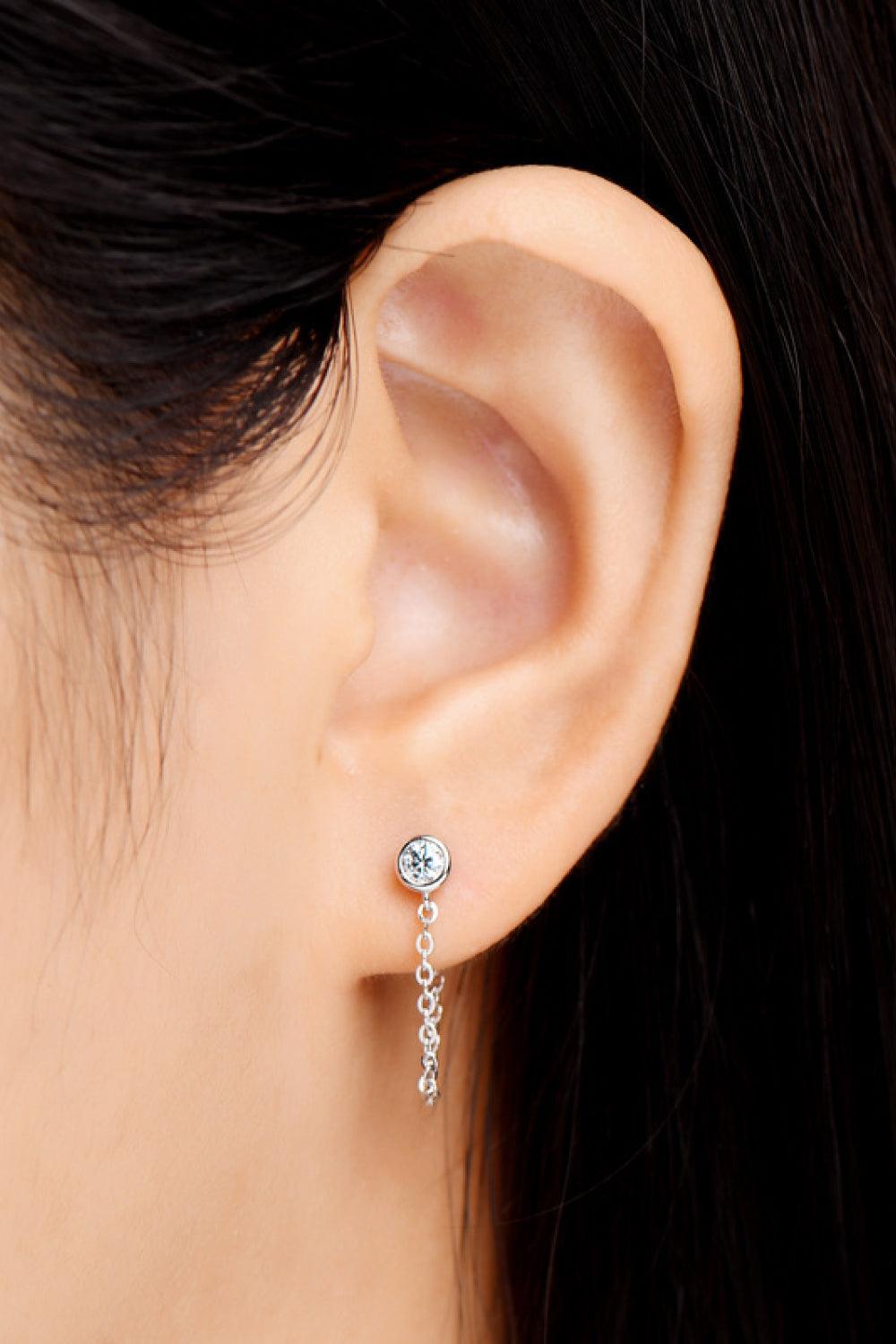 Inlaid Moissanite Chain Earrings Carauana Store