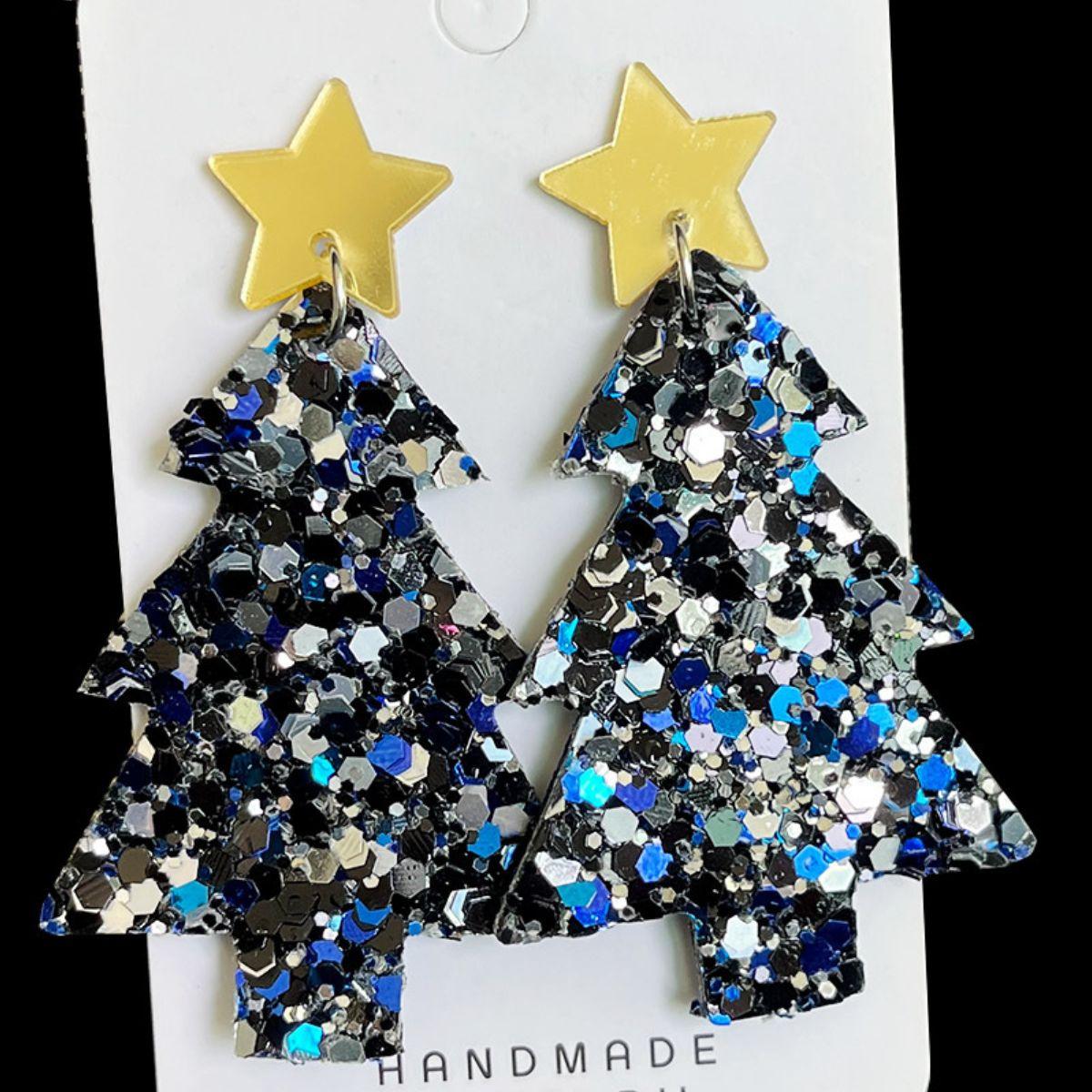 Christmas Tree Acrylic Dangle Earrings Carauana Store