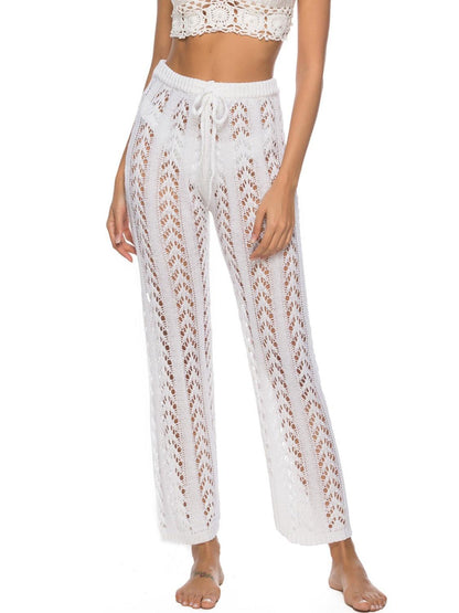 Cutout Drawstring High Waist Swim Pants Carauana Store