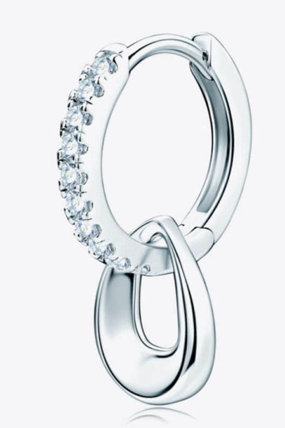 925 Sterling Silver Moissanite Double Hoop Earrings Carauana Store