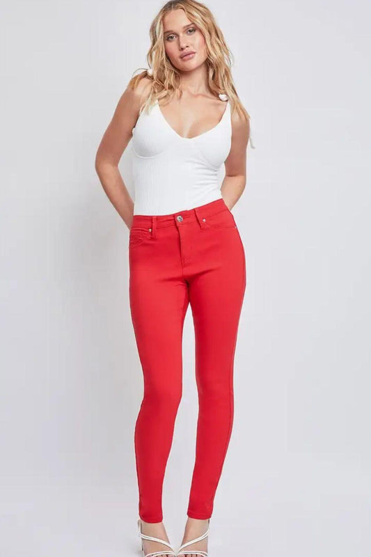YMI Jeanswear Full Size Hyperstretch Mid-Rise Skinny Jeans Carauana Store