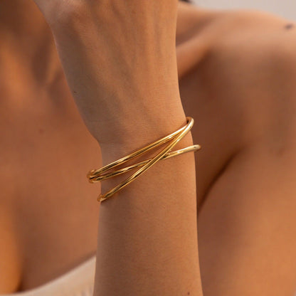 Minimalist Stainless Steel Cuff Bracelet Carauana Store