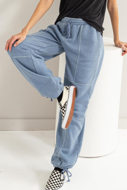 HYFVE Stitched Design Drawstring Sweatpants Carauana Store
