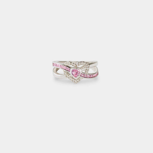 Heart Shape Zircon 925 Sterling Silver Ring Carauana Store