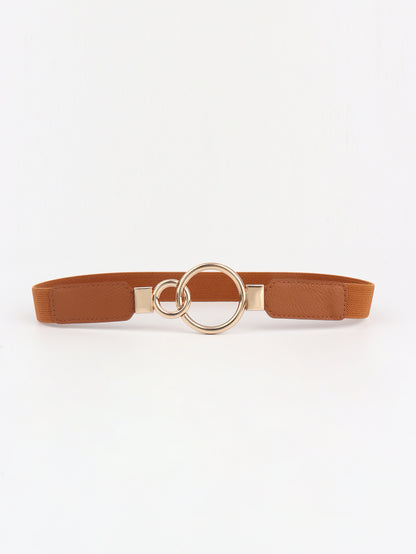 Double Ring Buckle Elastic PU Belt Carauana Store