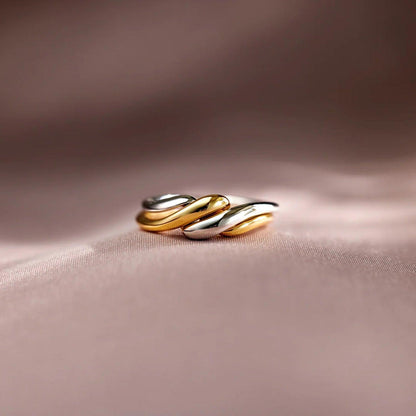 925 Sterling Silver Twisted Open Ring Carauana Store