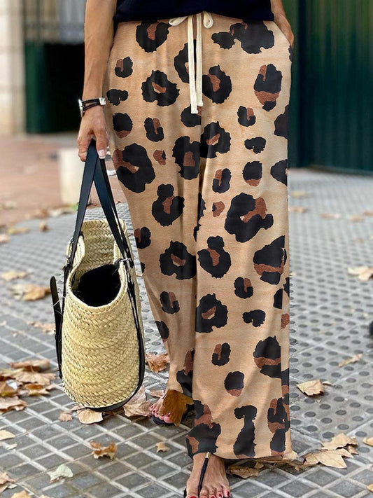 Leopard Wide Leg Pants Carauana Store