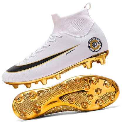 Adult and Teenager Soccer Cleats in White_Gold - Shop Today! Carauana Store
