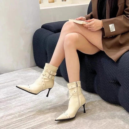 Ankle Studded New Rock Shoes Gothic Style Winter Carauana Store