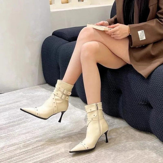 Ankle Studded New Rock Shoes Gothic Style Winter Carauana Store