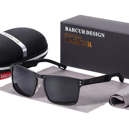 BARCUR Hot Black Goggle Male Sunglasses UV400 Carauana Store