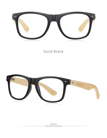 BARCUR Polarized Glasses Bamboo Wood Carauana Store