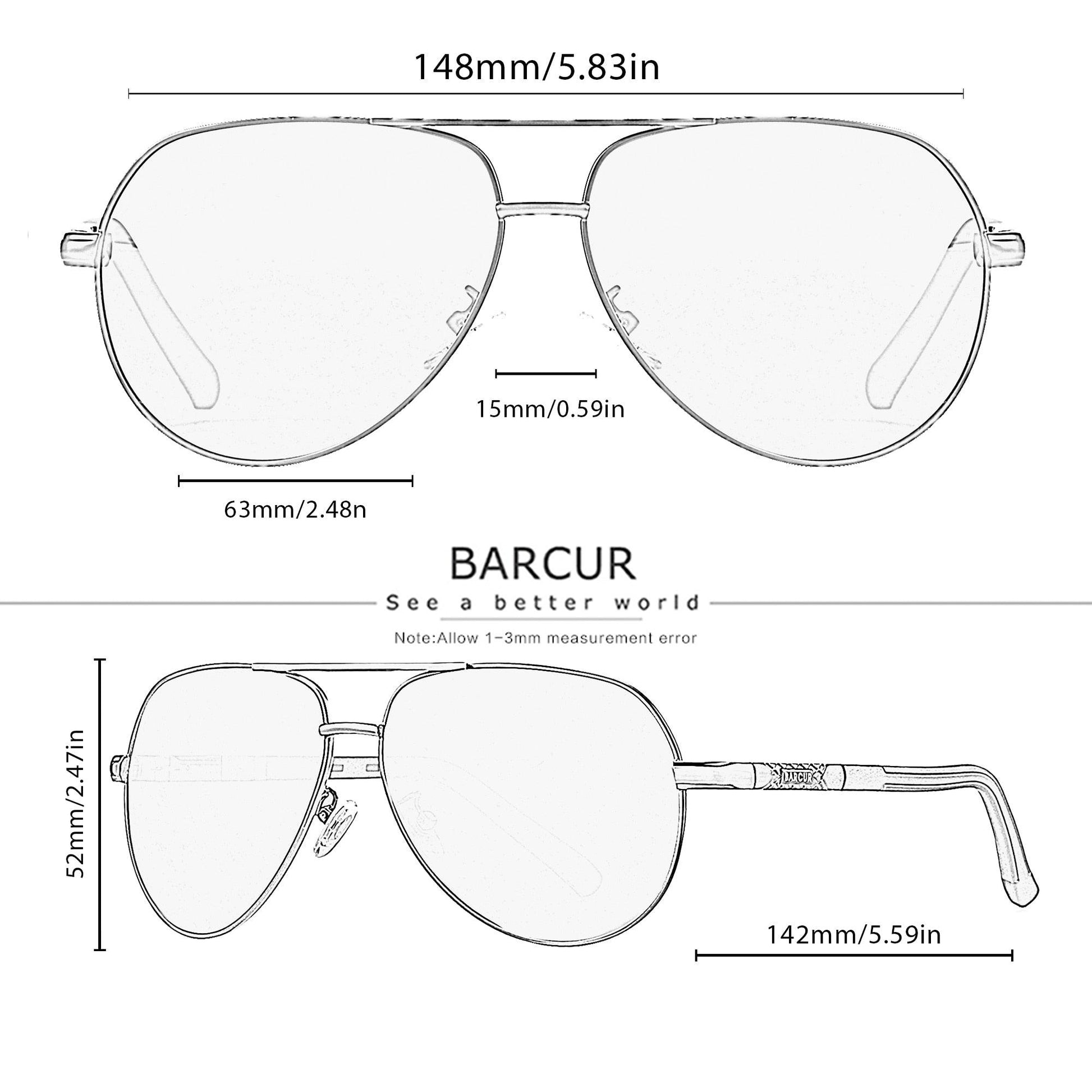 BARCUR Polarized Sunglasses Carauana Store