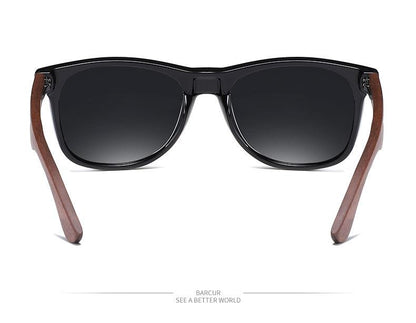 BARCUR Sunglasses Anti Blue Night Vision Mirror Free Wood Box Carauana Store
