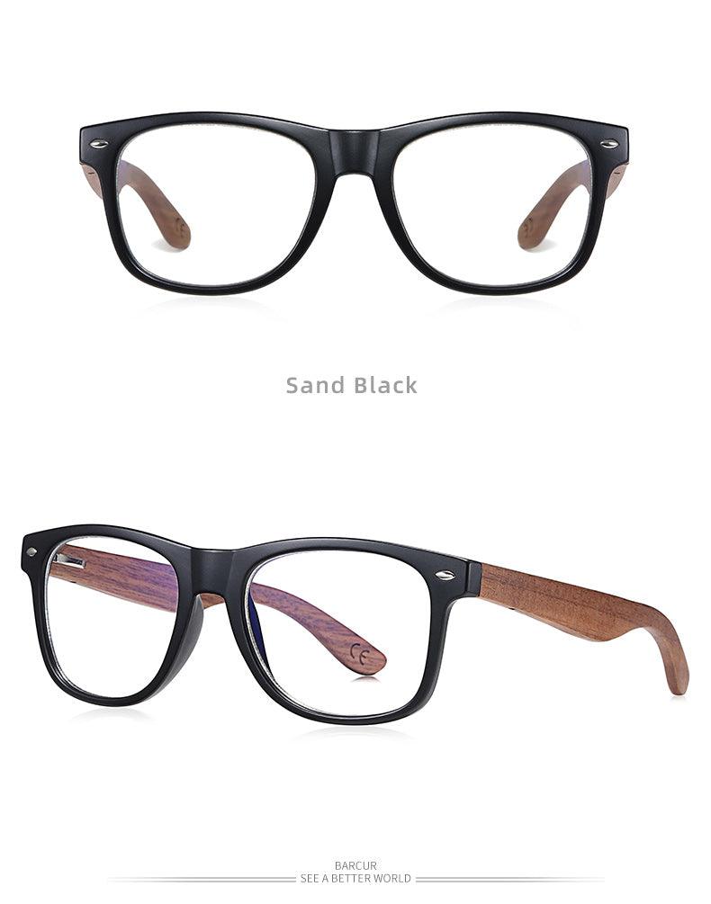 BARCUR Sunglasses Anti Blue Night Vision Mirror Free Wood Box Carauana Store