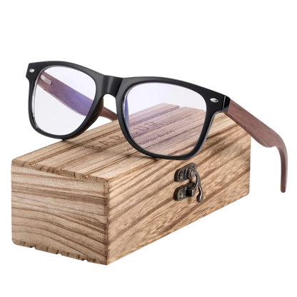 BARCUR Wood Anti Blue Ray Glasses Computer Glasses Optical Eye UV Blocking Gaming Filter Eyewear - CaRaUaNa Fashion