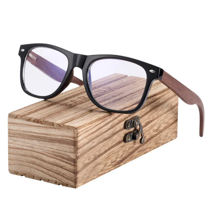 BARCUR Wood Anti Blue Ray Glasses Computer Glasses Optical Eye UV Blocking Gaming Filter Eyewear - CaRaUaNa Fashion
