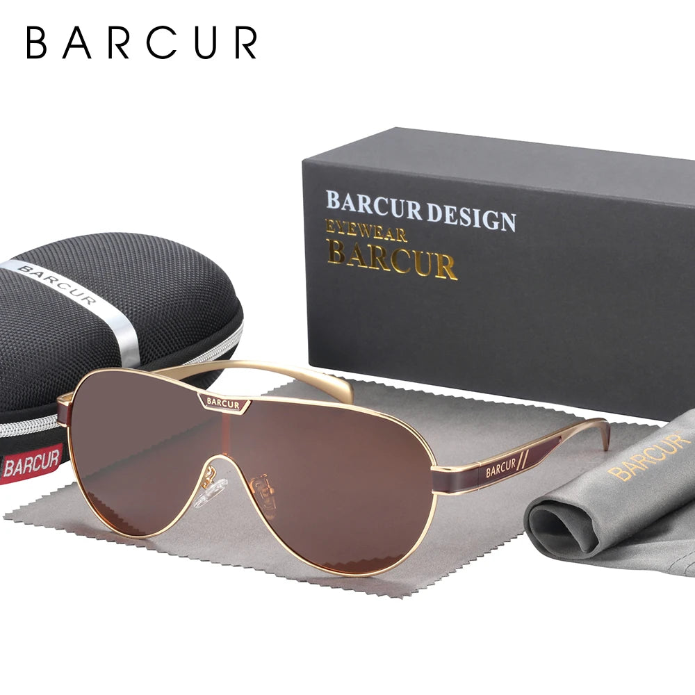 BARCUR Man Sunglasses for Men Polarized Sun Glasses For Women Eyeglasses Eyewear Accessory - CaRaUaNa Fashion