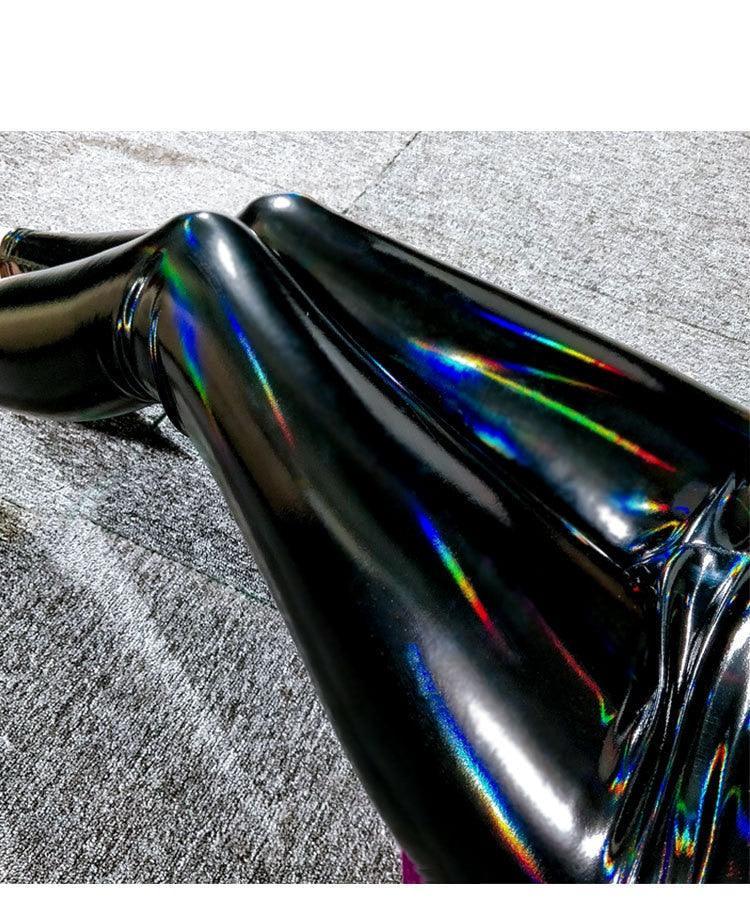 Black Leggings PU Leather Pants High Waist Leather Pants Carauana Store