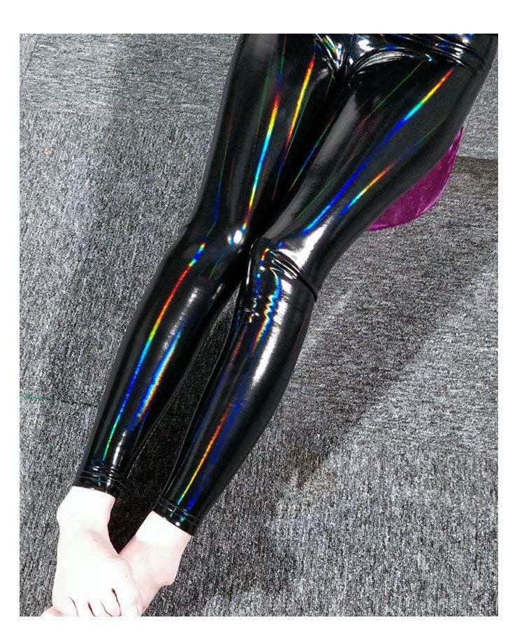 Black Leggings PU Leather Pants High Waist Leather Pants Carauana Store