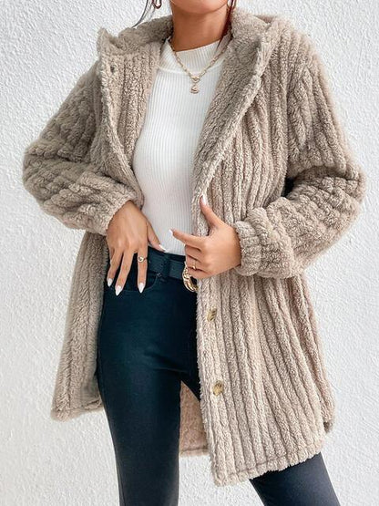 Button Down Hooded Coat Carauana Store