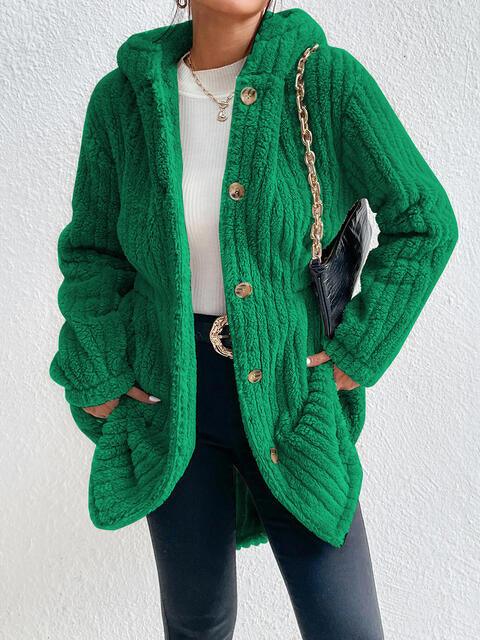 Button Down Hooded Coat Carauana Store