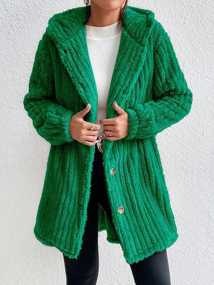 Button Down Hooded Coat Carauana Store