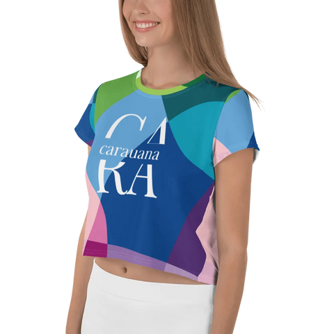 Carauana  Crop Tee Blue