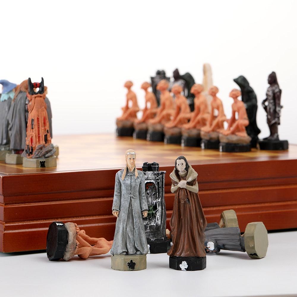 Chess Desktop Intelligence Game Movie Theme Toy Luxury Knight Hand-painted Carauana Store