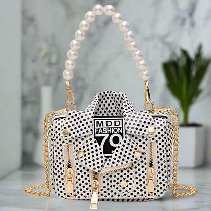 Chic Designer Women Messenger Bags with Pearl Handle and Chain Strap Carauana Store