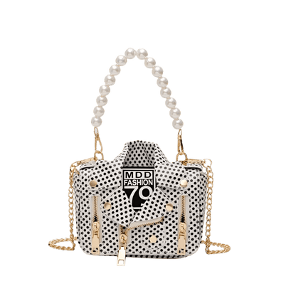 Chic Designer Women Messenger Bags with Pearl Handle and Chain Strap Carauana Store