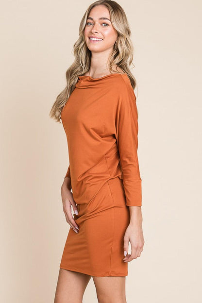 Culture Code Full Size Dolman Sleeve Mini Dress Carauana Store