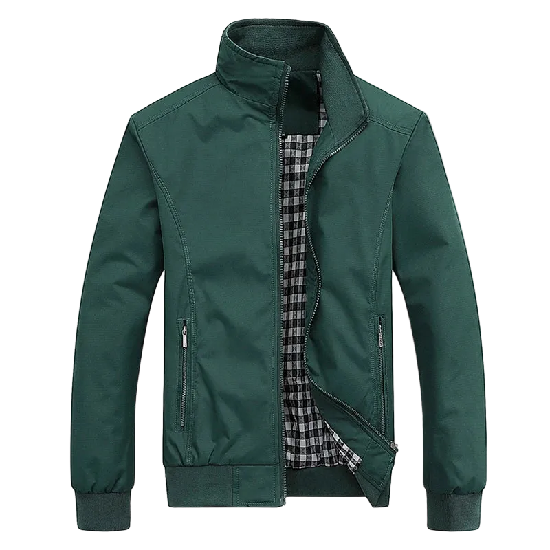 DEE MOONLY Casual Hooded Bomber Jacket for Men L–6XL FRONT GREEN