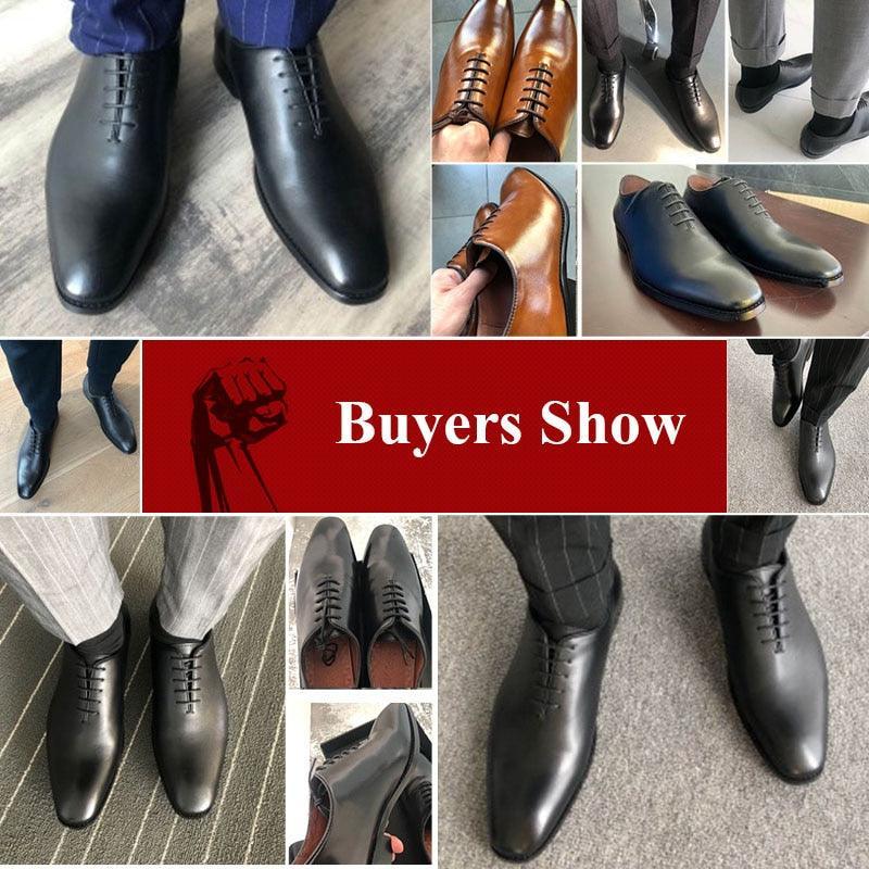 DESAI Men Business Dress Soft Genuine Leather Fashion Mens Comfortable Oxford Shoes Carauana Store