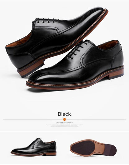 Desai Men Dress Shoes Oxfords Genuine Leather Italian Formal Shoes Carauana Store