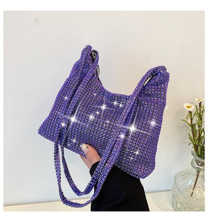 Fashion Rhinestone Shiny Handbag Evening Clutch Tote Bags Carauana Store