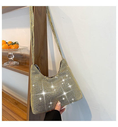 Fashion Rhinestone Shiny Handbag Evening Clutch Tote Bags Carauana Store