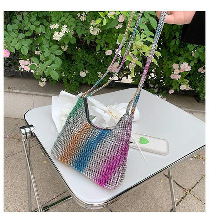 Fashion Rhinestone Shiny Handbag Evening Clutch Tote Bags Carauana Store