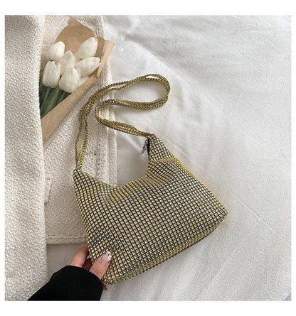 Fashion Rhinestone Shiny Handbag Evening Clutch Tote Bags Carauana Store