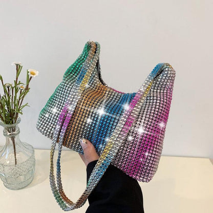 Fashion Rhinestone Shiny Handbag Evening Clutch Tote Bags Carauana Store