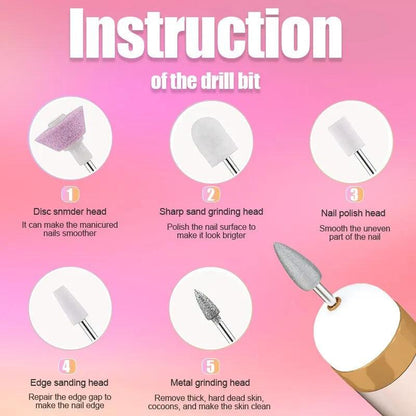 Get Salon-Quality Nails at Home with Our 5 in 1 Electric Manicure Drill & Accessory Combo Carauana Store