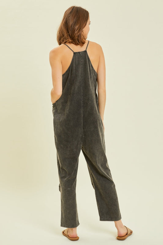 HEYSON Full Size Mineral-Washed Oversized Jumpsuit with Pockets Carauana Store