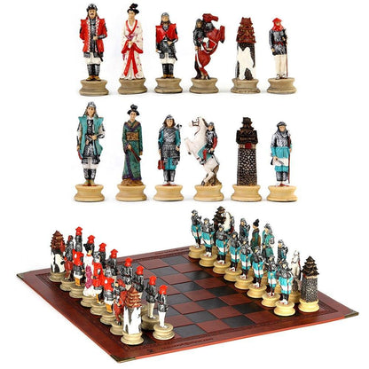 Historical Theme Resin Chess Figures 32 Painted Chess Game Gift Collection Carauana Store