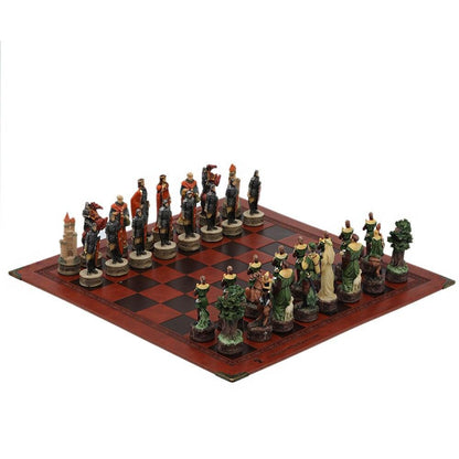 Historical Theme Resin Chess Figures 32 Painted Chess Game Gift Collection Carauana Store