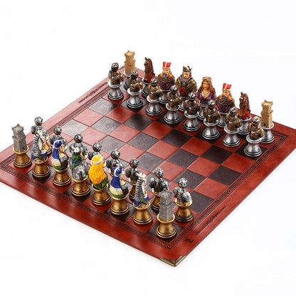 Historical Theme Resin Chess Figures 32 Painted Chess Game Gift Collection Carauana Store