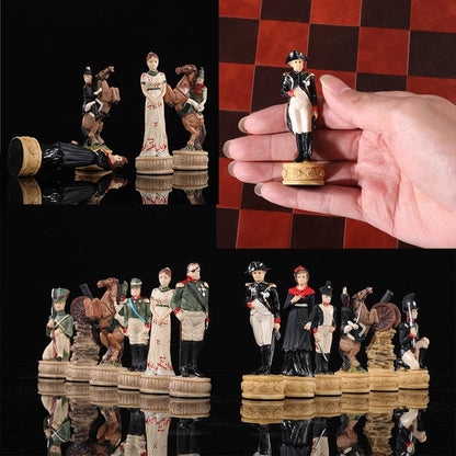Historical Theme Resin Chess Figures 32 Painted Chess Game Gift Collection Carauana Store