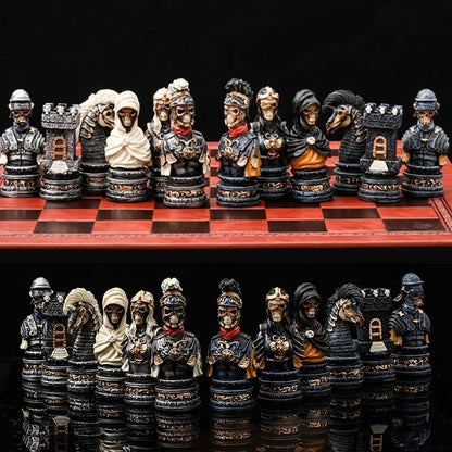 Historical Theme Resin Chess Figures 32 Painted Chess Game Gift Collection Carauana Store